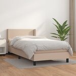 vidaXL Sommier à lattes de lit avec matelas Cappuccino 90x190 cm