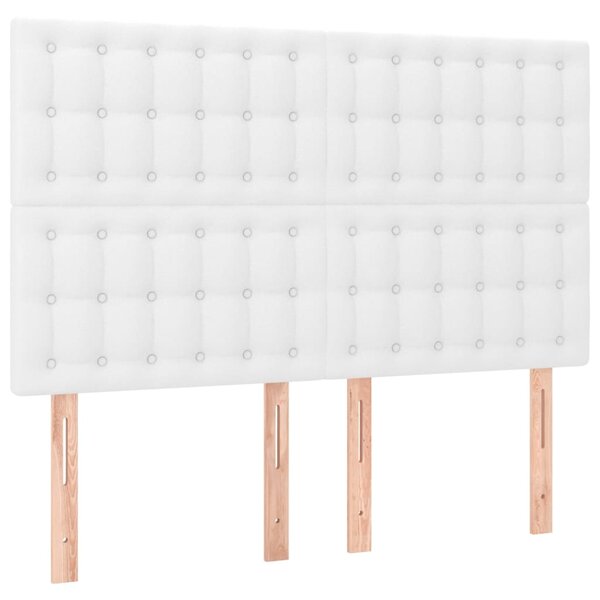 vidaXL Têtes de lit 4 Pièces Blanc 72x5x78/88 cm Similicuir