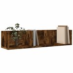 vidaXL Armoire murale chêne fumé 75x18x16 5 cm bois d'ingénierie