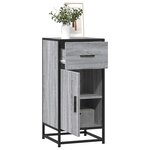 vidaXL Buffet sonoma gris 35 5x35x76 cm bois d'ingénierie et métal