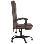 Fauteuil de massage inclinable de bureau informatique étude similicuir brun 02_0025410