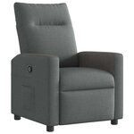 vidaXL Fauteuil inclinable en tissu gris foncé