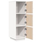 vidaXL Buffet haut Blanc 34x40x108 5 cm Bois massif de pin