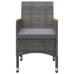 vidaXL Ensemble à manger de jardin 3 Pièces Gris