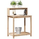 vidaXL Table de rempotage et étagères 82 5x50x109 5 cm bois massif pin