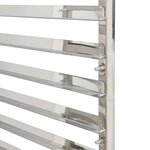 vidaXL Chariot à plateaux 32 bacs GN 75x55x162 5 cm acier inoxydable