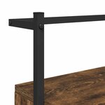 vidaXL Table de chevet murale chêne fumé 35x30x51 cm cm