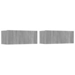 vidaXL Meubles TV 2 Pièces sonoma gris 80x30x30 cm bois d'ingénierie