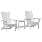 vidaXL Mobilier de jardin lounge 3 Pièces Blanc 38 x 38 x 46 cm Plastique