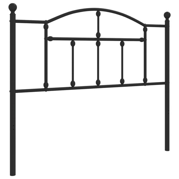 vidaXL Tête de lit métal noir 107 cm