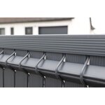 Kit lamelles brise-vue pour panneau de clôture rigide occultant 4/5 - 1 225 x 2 50 m - Anthracite