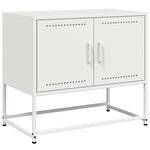 vidaXL Meuble TV blanc 68 5x39x60 5 cm acier