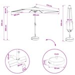 vidaXL Parasol de jardin avec lampes LED 200 x 300 cm Polyester