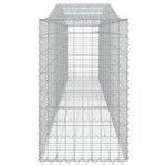 vidaXL Paniers à gabions arqués 5 Pièces 400x50x80/100 cm Fer galvanisé