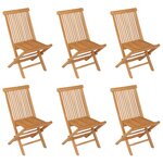 vidaXL Ensemble à manger de jardin 7 Pièces Bois de teck massif