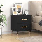 vidaXL Table de chevet noir 40x35x47 5 cm bois d’ingénierie