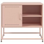 vidaXL Meuble TV rose 68x39x60 5 cm acier