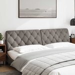vidaXL Coussin de tête de lit taupe 200 cm tissu