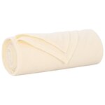 vidaXL Jeté Crème 280 x 210 cm Toison