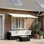 vidaXL Toile de rechange pour auvent Crème 350 x 250 cm Polyester