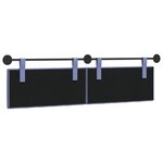 vidaXL Tête de lit suspendue Bleu denim Tissu