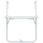 vidaXL Table de balcon Blanc 60x64x83 5 cm Plastique Aspect de rotin