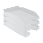 Q-connect corbeille à courrier empilable - PP documents - A4+ - Gris