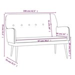 vidaXL Banc Marron 108x79x79 cm Velours
