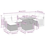 vidaXL Salon de jardin avec coussins 8 Pièces gris résine tressée acacia