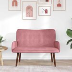 vidaXL Sofa 2 places Rose 115 x 61 x 87 cm Velours