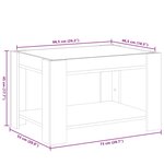 vidaXL Table basse avec LED chêne fumé 73x53x45 cm bois d'ingénierie