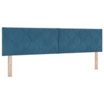 vidaXL Lit à ressorts avec matelas Bleu foncé 180 x 200 cm Velours