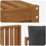 vidaXL Ensemble de canapés d'extérieur 6 Pièces Naturel et Anthracite
