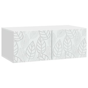 vidaXL Meuble TV mural 59 5 x 41 x 30 cm Blanc Bois d'ingénierie