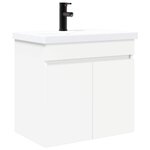 vidaXL Meuble de salle de bain avec robinet Blanc 61 x 40 x 74 5 cm