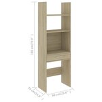 Vidaxl bibliothèque chêne sonoma 60x35x180 cm aggloméré