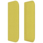 vidaXL Tête de lit avec oreilles Vert 83x16x78/88 cm Tissu