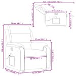 vidaXL Fauteuil inclinable de massage Cappuccino Similicuir