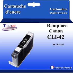 T3AZUR - Cartouche compatible avec Canon CLI42 CLI-42 pour Canon Pixma Pro100 Pro100S Pro-100 Pro-100S- Noire