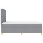 vidaXL Lit à ressort LED avec matelas Gris clair 140 x 190 cm tissu