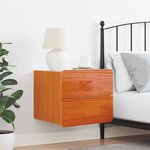 vidaXL Table de chevet Brun cire 39 x 34 x 33 cm Bois de pin massif