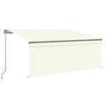 vidaXL Auvent rétractable manuel avec store 3 5x2 5 m Crème
