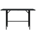 vidaXL Table à manger de jardin Noir 110x70x65 cm Résine tressée