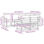 vidaXL Ensemble de canapés d'extérieur 7 pc Blanc et Beige Polyester