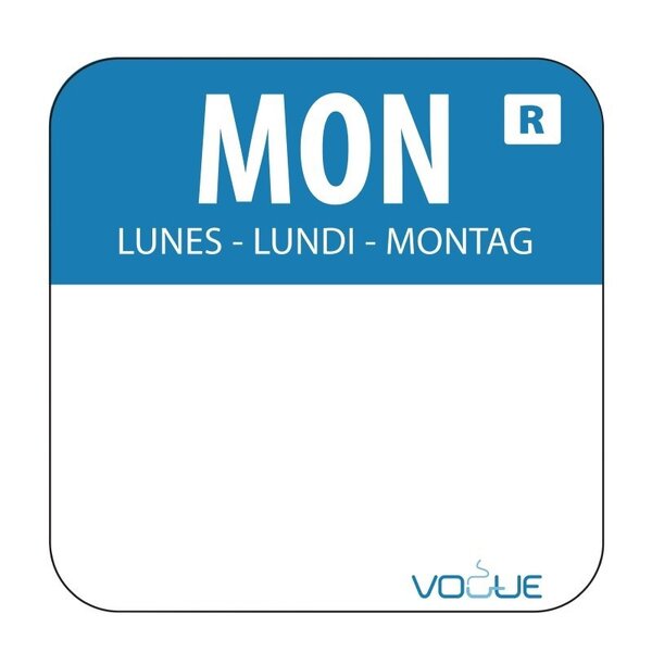 Etiquettes alimentaires et distributeur - lot de 1000 - vogue -  -  24x24mm