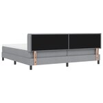 vidaXL Lit boxspring avec matelas avec matelas Gris clair 200 x 200 cm