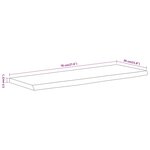 vidaXL Étagère murale rectangulaire massif acacia bordure assortie