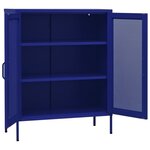 vidaXL Armoire de rangement Bleu marine 80x35x101 5 cm Acier
