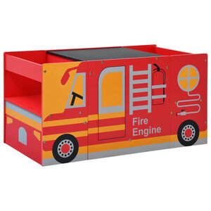 vidaXL Jeu de table et chaises d'enfants 3 Pièces Camion de pompiers Bois