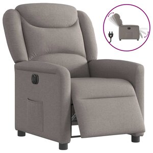 vidaXL Fauteuil inclinable électrique Taupe Tissu